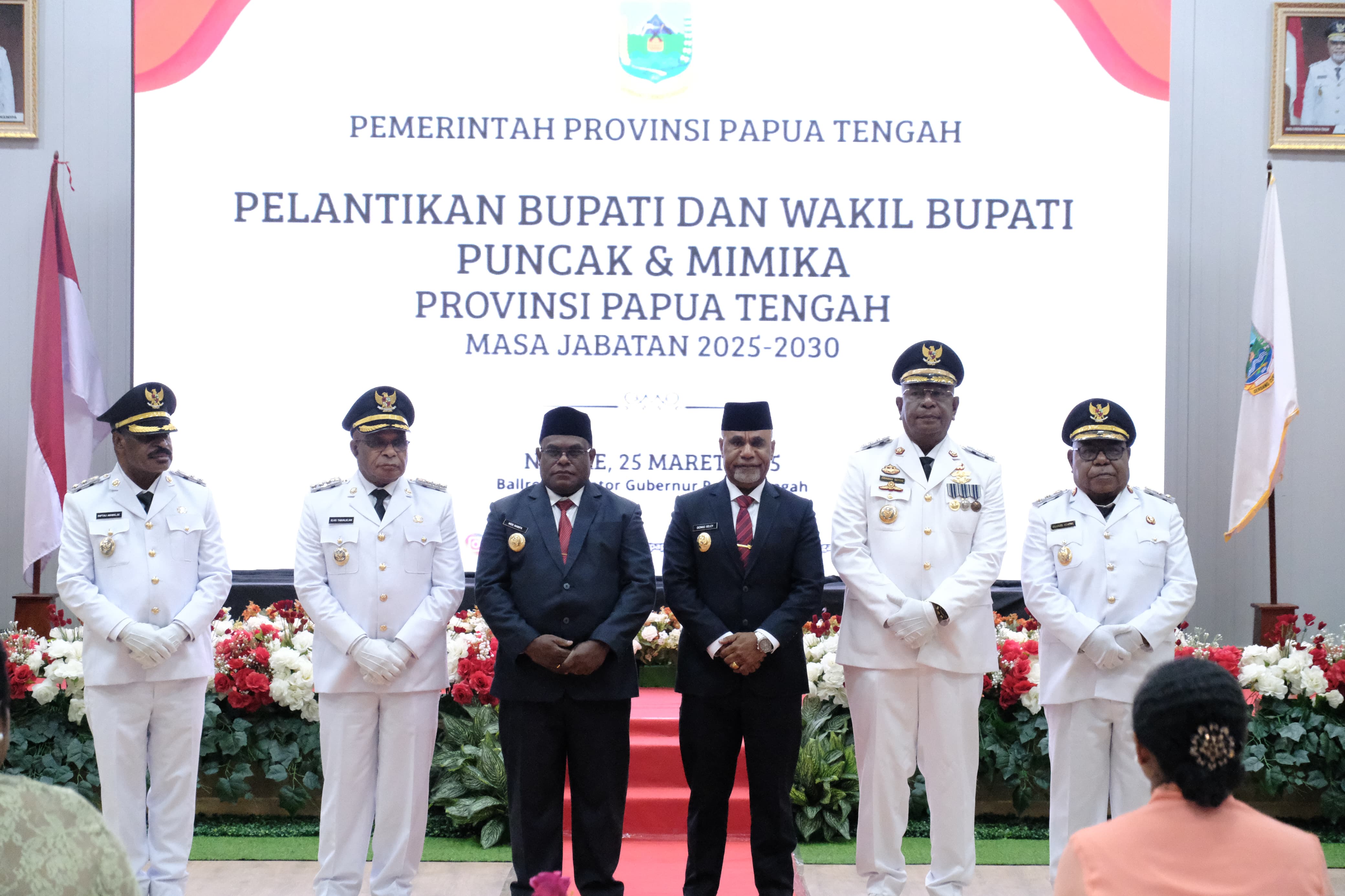 Lantik Bupati Mimika dan Puncak, Gubernur Papua Tengah Kutip Kata-kata Presiden Prabowo